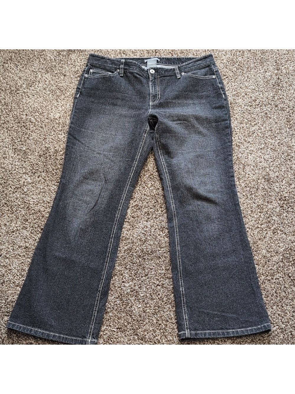 Ann Taylor Curvy Fit Boot Cut Jeans With Stretch Size 12
